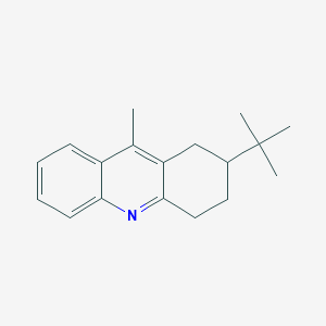 molecular formula C18H23N B1231764 2-Tert-butyl-9-methyl-1,2,3,4-tetrahydroacridine 
