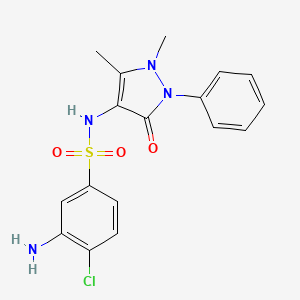 3-amino-4-chloro-N-(1,5-dimethyl-3-oxo-2-phenyl-2,3-dihydro-1H-pyrazol-4-yl)benzene-1-sulfonamide