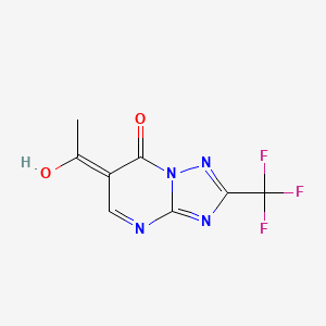 (6E)-6-(1-hydroxyethylidene)-2-(trifluoromethyl)-[1,2,4]triazolo[1,5-a]pyrimidin-7-one