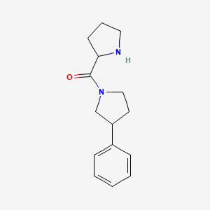 molecular formula C15H20N2O B12317658 3-Phenyl-1-(pyrrolidine-2-carbonyl)pyrrolidine 