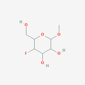 molecular formula C7H13FO5 B12317707 5-Fluoro-6-(hydroxymethyl)-2-methoxyoxane-3,4-diol 