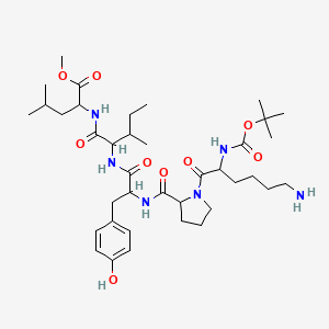 molecular formula C38H62N6O9 B12317715 (Boc-lys9)-neurotensin (9-13)-methyl ester hydrochloride salt 