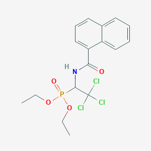 molecular formula C17H19Cl3NO4P B1231772 N-(2,2,2-trichloro-1-diethoxyphosphorylethyl)-1-naphthalenecarboxamide 