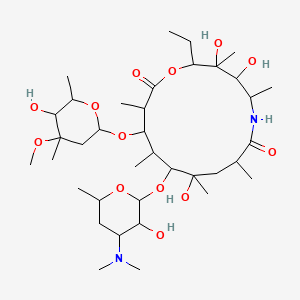 11-[4-(Dimethylamino)-3-hydroxy-6-methyloxan-2-yl]oxy-2-ethyl-3,4,10-trihydroxy-13-(5-hydroxy-4-methoxy-4,6-dimethyloxan-2-yl)oxy-3,5,8,10,12,14-hexamethyl-1-oxa-6-azacyclopentadecane-7,15-dione