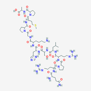 molecular formula C63H107N23O16S B12317731 H-Gln-arg-pro-arg-leu-ser-his-lys-gly-pro-met-pro-ala-OH 