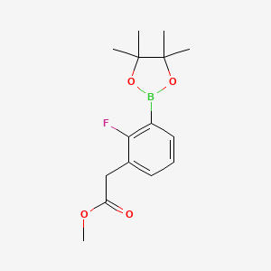 molecular formula C15H20BFO4 B12317769 2-Fluoro-3-(methoxycarbonylmethyl)benzeneboronic acid pinacol ester 