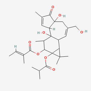 molecular formula C29H40O8 B12317780 12-O-Tiglylphorbol-13-isobutyrate 