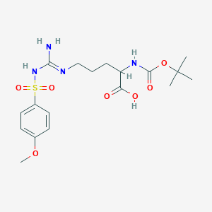 5-[[Amino-[(4-methoxyphenyl)sulfonylamino]methylidene]amino]-2-[(2-methylpropan-2-yl)oxycarbonylamino]pentanoic acid