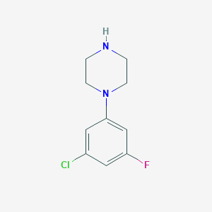 molecular formula C10H12ClFN2 B12317810 1-(3-Chloro-5-fluorophenyl)piperazine 