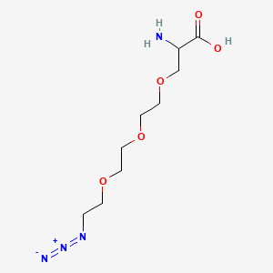 molecular formula C9H18N4O5 B12317824 azido-tris(ethylenoxy)-L-alanine TFA Salt 