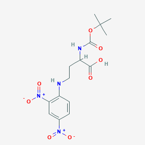 molecular formula C15H20N4O8 B12317836 4-(2,4-Dinitroanilino)-2-[(2-methylpropan-2-yl)oxycarbonylamino]butanoic acid 