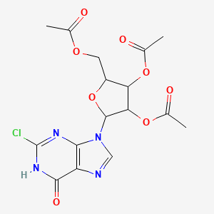 [3,4-diacetyloxy-5-(2-chloro-6-oxo-1H-purin-9-yl)oxolan-2-yl]methyl acetate