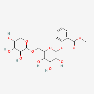 molecular formula C19H26O12 B12317931 Methyl 2-[(6-o-pentopyranosylhexopyranosyl)oxy]benzoate 