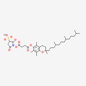 2,5-Dioxo-1-[4-oxo-4-[[2,5,7,8-tetramethyl-2-(4,8,12-trimethyltridecyl)-3,4-dihydrochromen-6-yl]oxy]butanoyl]oxypyrrolidine-3-sulfonic acid