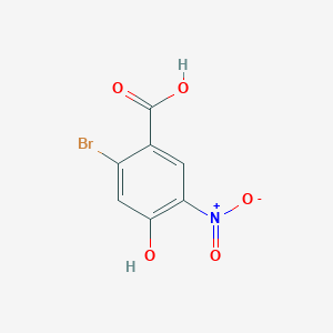 molecular formula C7H4BrNO5 B12317981 2-Bromo-4-hydroxy-5-nitrobenzoic acid 