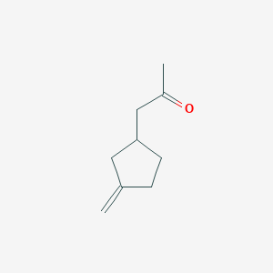 molecular formula C9H14O B012318 1-(3-Methylidenecyclopentyl)propan-2-one CAS No. 100812-38-2