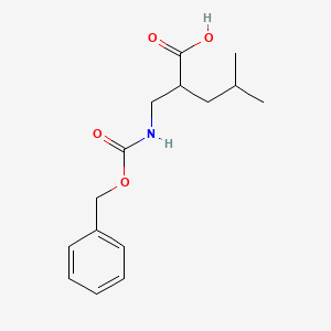 molecular formula C15H21NO4 B12318001 2-((((Benzyloxy)carbonyl)amino)methyl)-4-methylpentanoic acid 