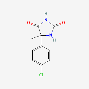 molecular formula C10H9ClN2O2 B12318006 5-(4-Chlorophenyl)-5-methylimidazolidine-2,4-dione CAS No. 5397-13-7