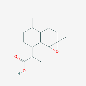 molecular formula C15H24O3 B12318017 2-(1a,4-dimethyl-3,3a,4,5,6,7,7a,7b-octahydro-2H-naphtho[1,2-b]oxiren-7-yl)propanoic acid 