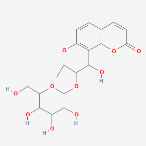 10-Hydroxy-8,8-dimethyl-9-[3,4,5-trihydroxy-6-(hydroxymethyl)oxan-2-yl]oxy-9,10-dihydropyrano[2,3-f]chromen-2-one