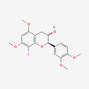 molecular formula C19H21IO6 B1231803 8-Iodocatechin tetramethyl ether 