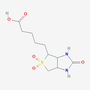 molecular formula C10H16N2O5S B12318040 5-(5,5-Dioxido-2-oxohexahydro-1H-thieno[3,4-d]imidazol-4-yl)pentanoic acid 