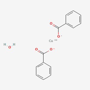 molecular formula C14H12CuO5 B12318043 Benzoic acid copper(II) salt hydrate 