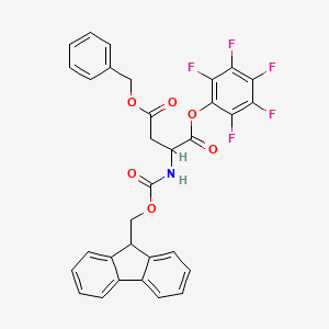 1-benzyl 2,3,4,5,6-pentafluorophenyl (3S)-3-({[(9H-fluoren-9-yl)methoxy]carbonyl}amino)butanedioate