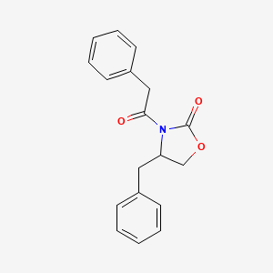 molecular formula C18H17NO3 B12318062 4-Benzyl-3-(2-phenylacetyl)-1,3-oxazolidin-2-one 