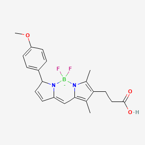 3-[2,2-Difluoro-12-(4-methoxyphenyl)-4,6-dimethyl-1,3-diaza-2-boranuidatricyclo[7.3.0.03,7]dodeca-4,6,8,10-tetraen-5-yl]propanoic acid