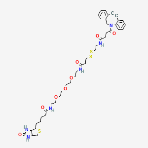 molecular formula C42H56N6O8S3 B12318086 Biotin-PEG3-SS-DBCO 