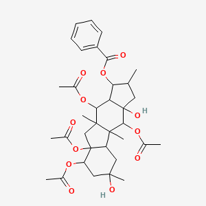 5,8,9,14-Tetraacetoxy-3-benzoyloxy-10,15-dihydroxypepluane