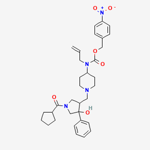 (4-nitrophenyl)methyl N-[1-[[1-(cyclopentanecarbonyl)-4-hydroxy-4-phenylpyrrolidin-3-yl]methyl]piperidin-4-yl]-N-prop-2-enylcarbamate