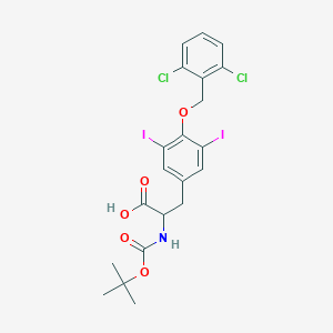 molecular formula C21H21Cl2I2NO5 B12318112 Boc-O-2',6'-dichlorobenzyl-3,5-diiodo-L-tyrosine 