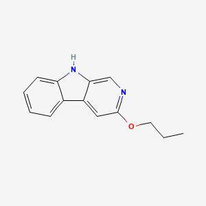 molecular formula C14H14N2O B1231812 3-propoxy-9H-pyrido[3,4-b]indole 