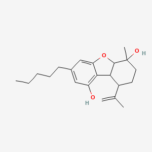 molecular formula C21H30O3 B12318161 9-Isopropenyl-6-methyl-3-pentyl-5a,6,7,8,9,9a-hexahydrodibenzo[b,d]furan-1,6-diol 