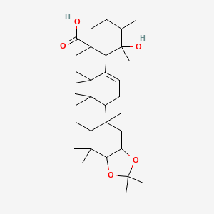 9-Hydroxy-1,2,8,9,15,19,19,22,22-nonamethyl-18,20-dioxahexacyclo[12.11.0.02,11.05,10.015,23.017,21]pentacos-11-ene-5-carboxylic acid