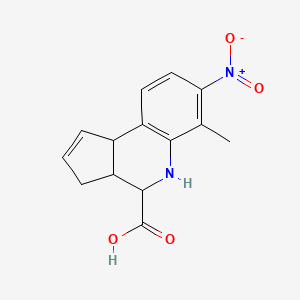 6-methyl-7-nitro-3a,4,5,9b-tetrahydro-3H-cyclopenta[c]quinoline-4-carboxylic acid