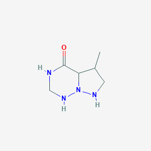 5-methyl-2,3,4a,5,6,7-hexahydro-1H-pyrazolo[5,1-f][1,2,4]triazin-4-one