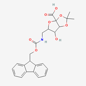 5-[(9H-fluoren-9-ylmethoxycarbonylamino)methyl]-6-hydroxy-2,2-dimethyl-6,6a-dihydro-5H-furo[2,3-d][1,3]dioxole-3a-carboxylic acid