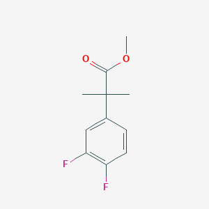 molecular formula C11H12F2O2 B12318262 3,4-Difluoro-alpha,alpha-dimethyl-benzeneacetic acid, methyl ester 