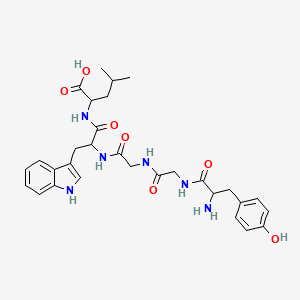 molecular formula C30H38N6O7 B12318273 H-DL-Tyr-Gly-Gly-DL-Trp-DL-Leu-OH 