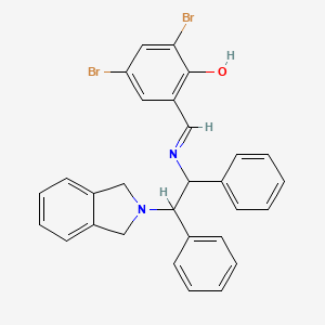 2,4-Dibromo-6-({[2-(1,3-dihydroisoindol-2-yl)-1,2-diphenylethyl]imino}methyl)phenol