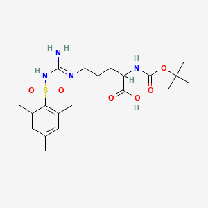 molecular formula C20H32N4O6S B12318350 Boc-DL-Arg(Bes(2,4,6-triMe))(Bes(2,4,6-triMe))-OH 