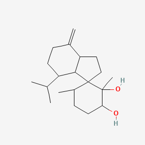 molecular formula C20H34O2 B12318355 1',5'-dimethyl-7-methylidene-4-propan-2-ylspiro[2,3a,4,5,6,7a-hexahydro-1H-indene-3,6'-cyclohexane]-1',2'-diol 