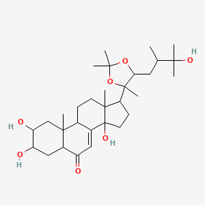 (2beta,3beta,5beta,22R,24R)-2,3,14,25-Tetrahydroxy-20,22-[(1-methylethylidene)bis(oxy)]-ergost-7-en-6-one