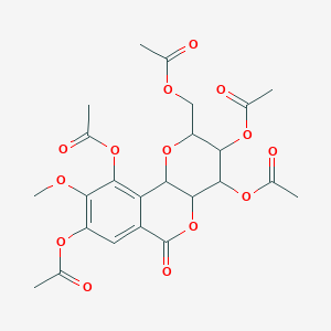 (3,4,8,10-tetraacetyloxy-9-methoxy-6-oxo-3,4,4a,10b-tetrahydro-2H-pyrano[3,2-c]isochromen-2-yl)methyl acetate