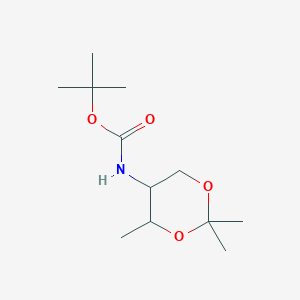 molecular formula C12H23NO4 B12318381 tert-butyl N-(2,2,4-trimethyl-1,3-dioxan-5-yl)carbamate 