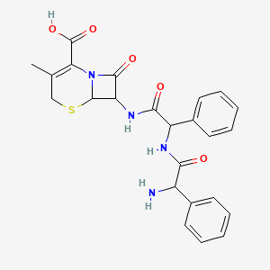 7-[[2-[(2-Amino-2-phenylacetyl)amino]-2-phenylacetyl]amino]-3-methyl-8-oxo-5-thia-1-azabicyclo[4.2.0]oct-2-ene-2-carboxylic acid