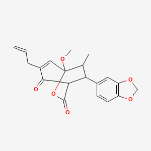 8-(1,3-Benzodioxol-5-yl)-5-methoxy-9-methyl-3-prop-2-enyl-6-oxabicyclo[3.2.2]non-3-ene-2,7-dione